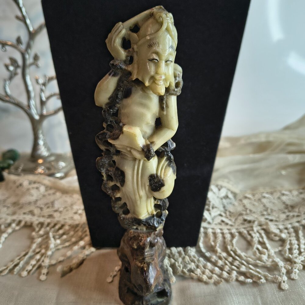 Antique 20th Century Journey to the West Python Goblin Sculpture